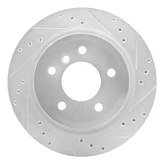 R1 Concepts EDZ-31098R Brake Rotor Drilled and Slotted Silver